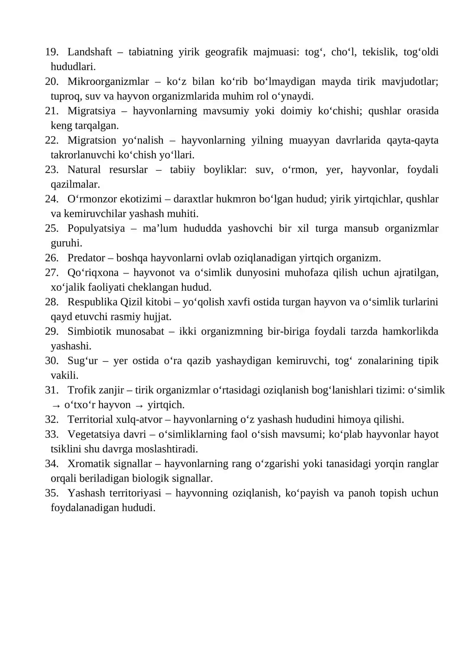 Farg‘ona vodiysi faunasiga oid atamalar lug’ati 2