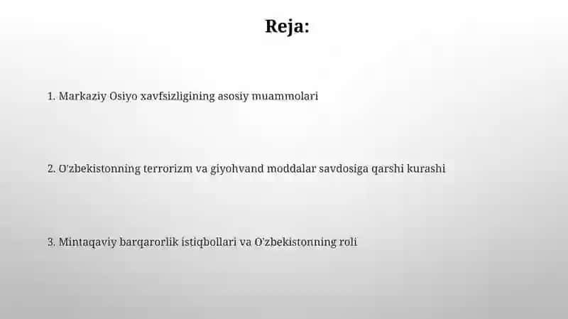 Markaziy Osiyoda xavfsizlik masalalari 2