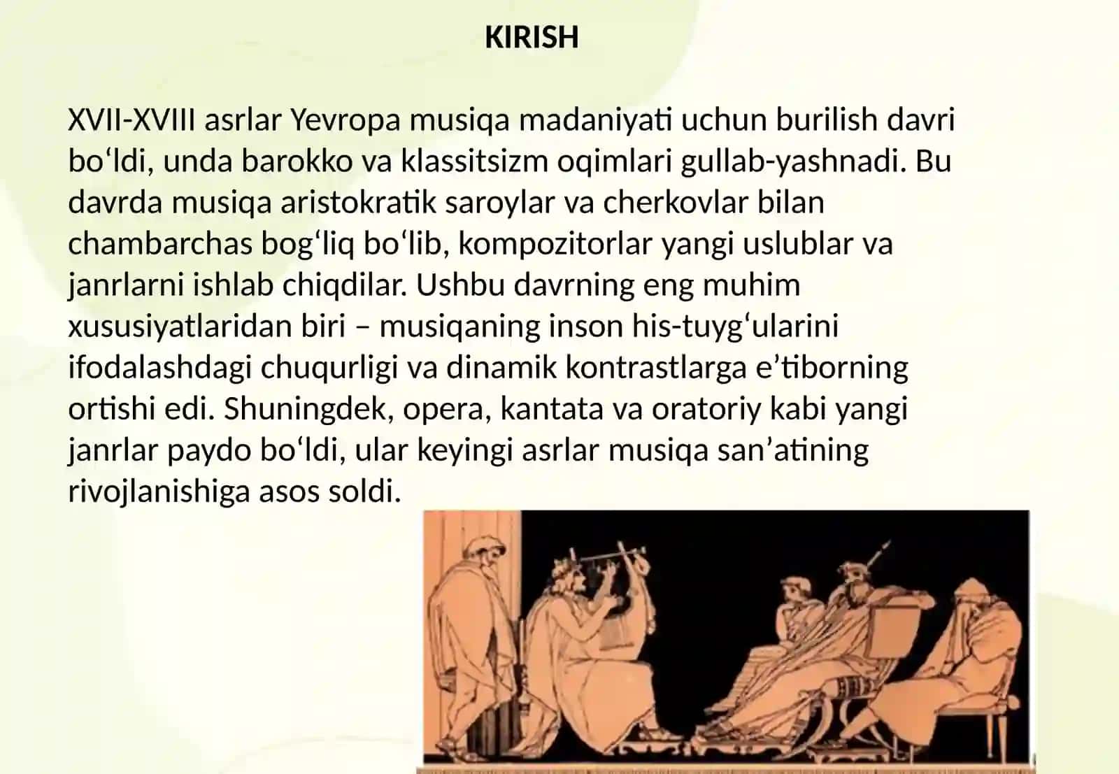 XVII-XVIII asr Yevropa musiqa madaniyati 2