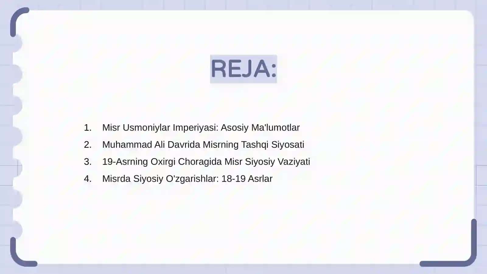 Misr Usmoniylar Imperiyasi: Asosiy Ma'lumotlar 2