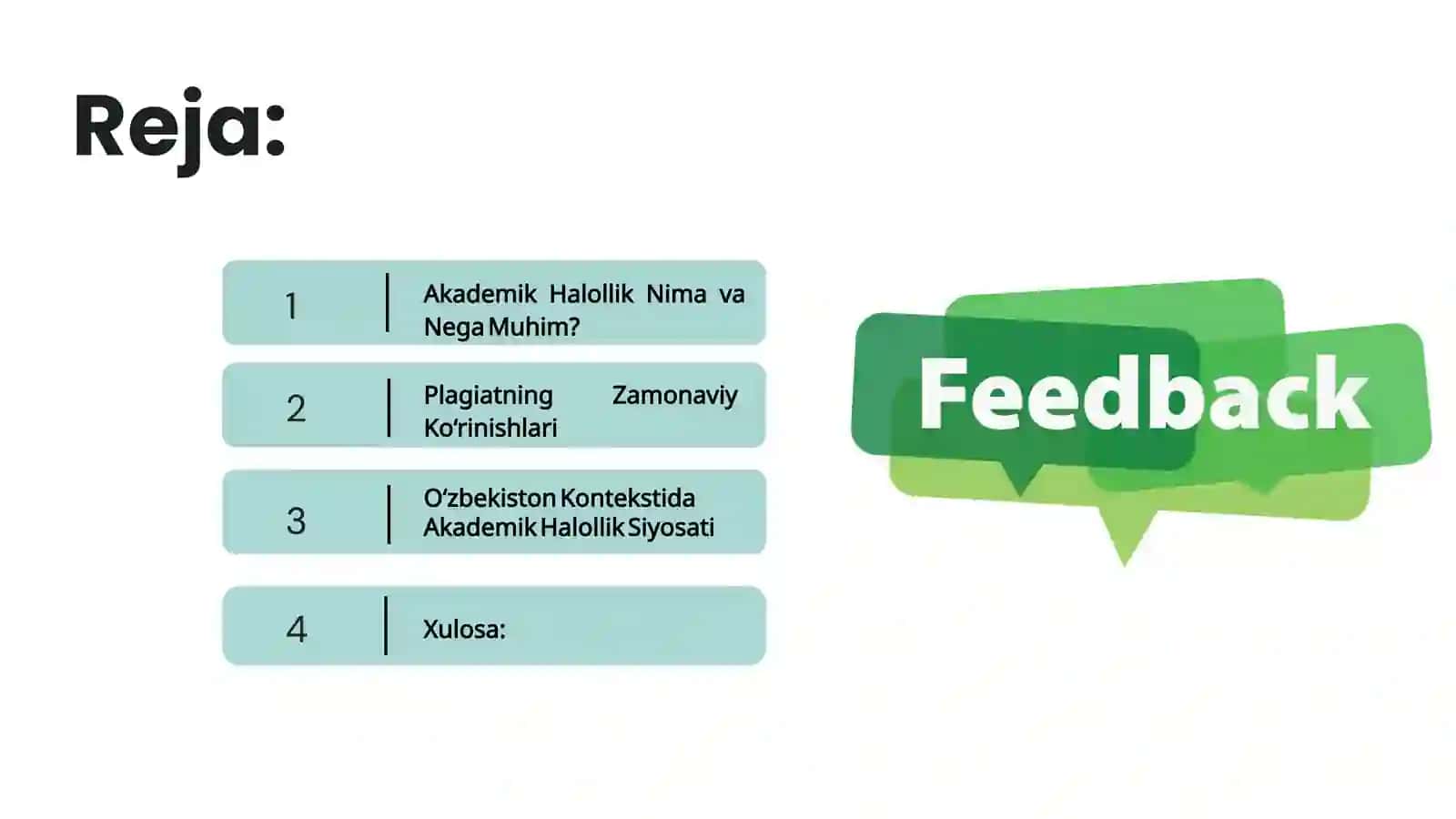 Akademik Halollik va Elektron Kurslarda Plagiat Masalalari 2
