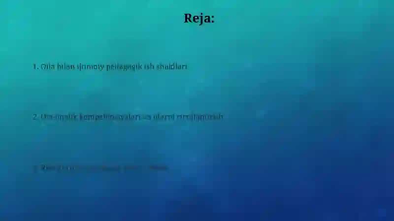 Oilada ijtimoiy pedagogik yordam shakllari 2