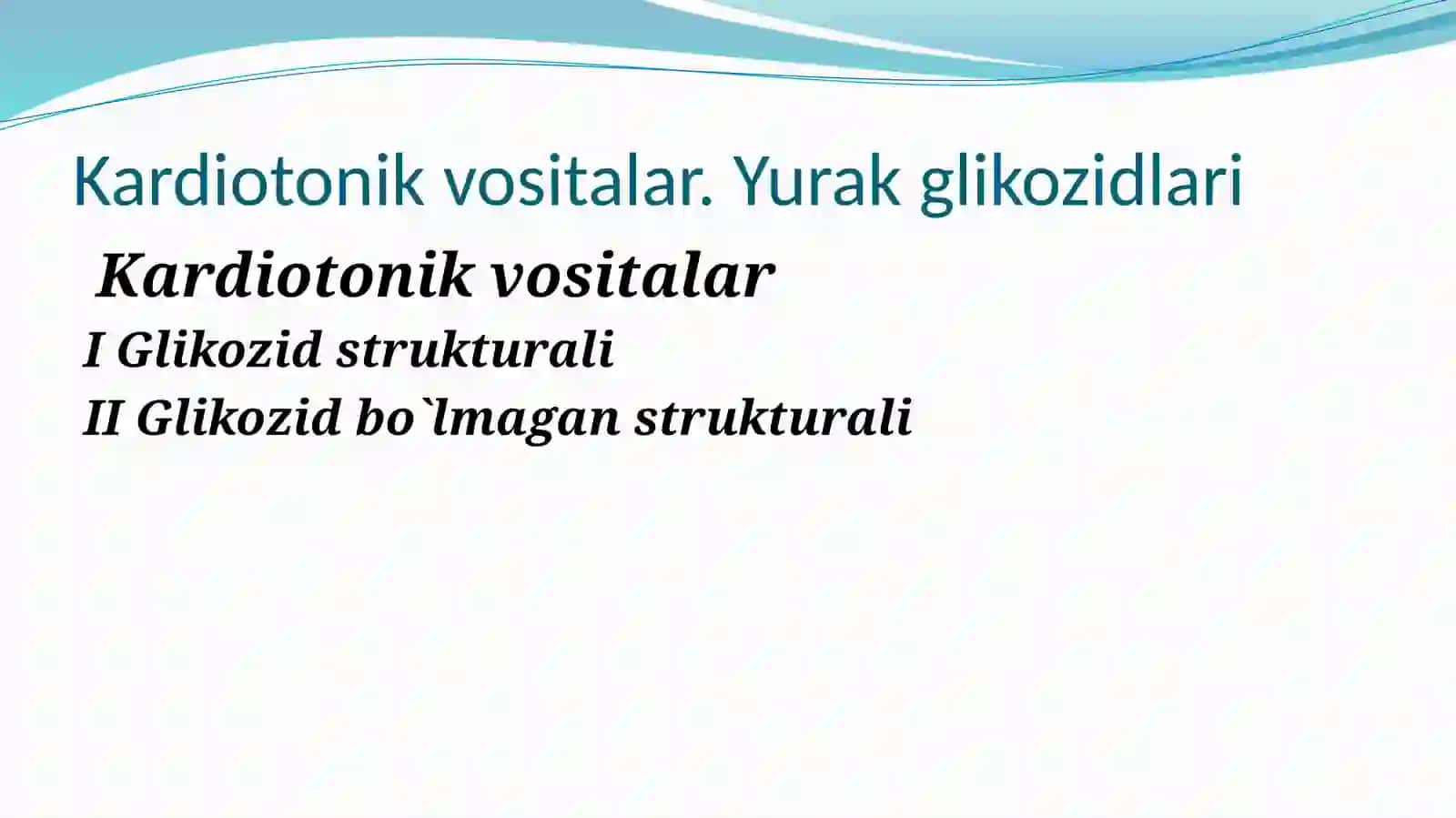 Kardiotonik vositalar 2