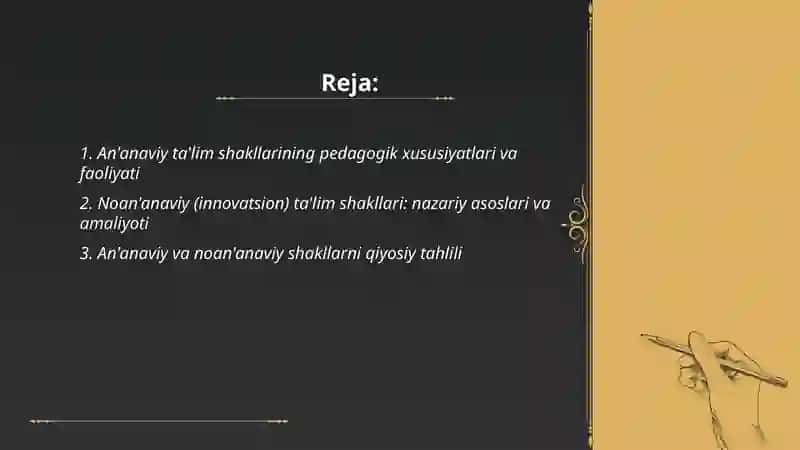 An'anaviy ta'lim shakllarining pedagogik xususiyatlari va faoliyati 2