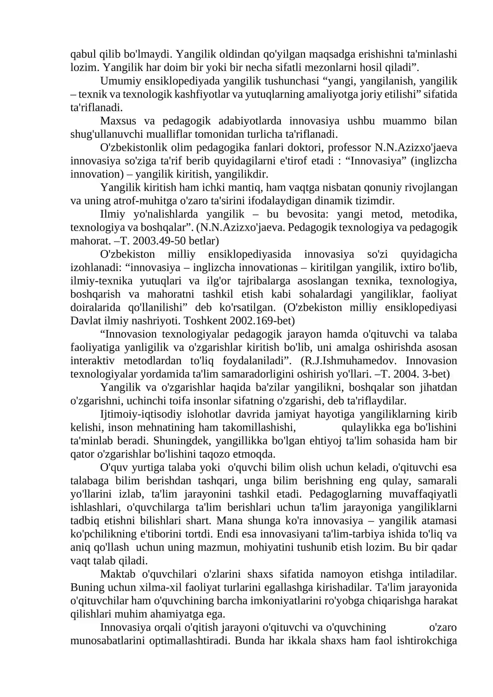 Ta'limda innovatsion jarayonlar Innovatsiya tushunchasi 2