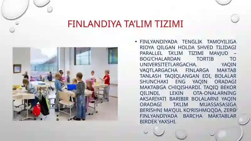 Oʻzbekiston taʼlim tizimida Finlandiya taʼlim modeli: uni tadbiq etish jarayoni va natijlari 2