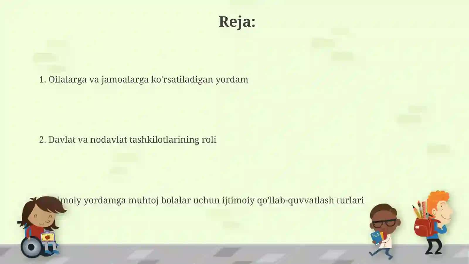 Ijtimoiy yordamga muhtoj bolalarga ijtimoiy ko'mak ko'rsatish shakllari 2