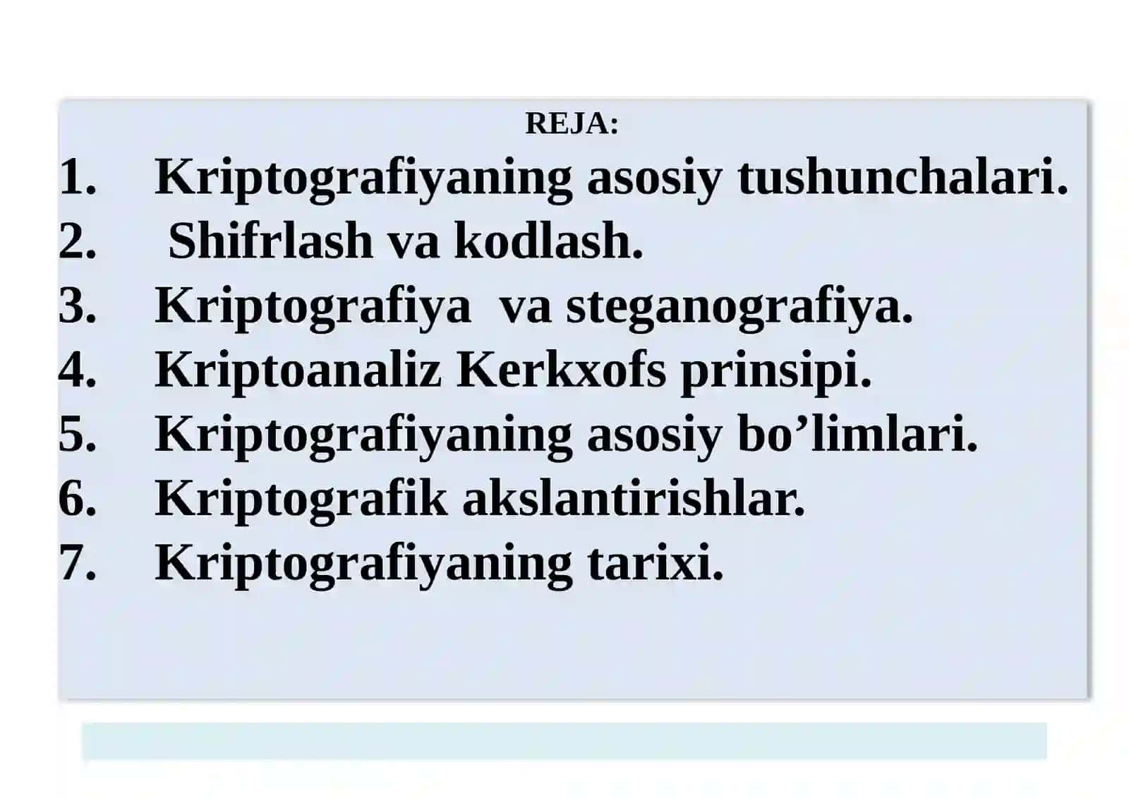 Kriptografiyaning asosiy tushunchalari va tarixi 2