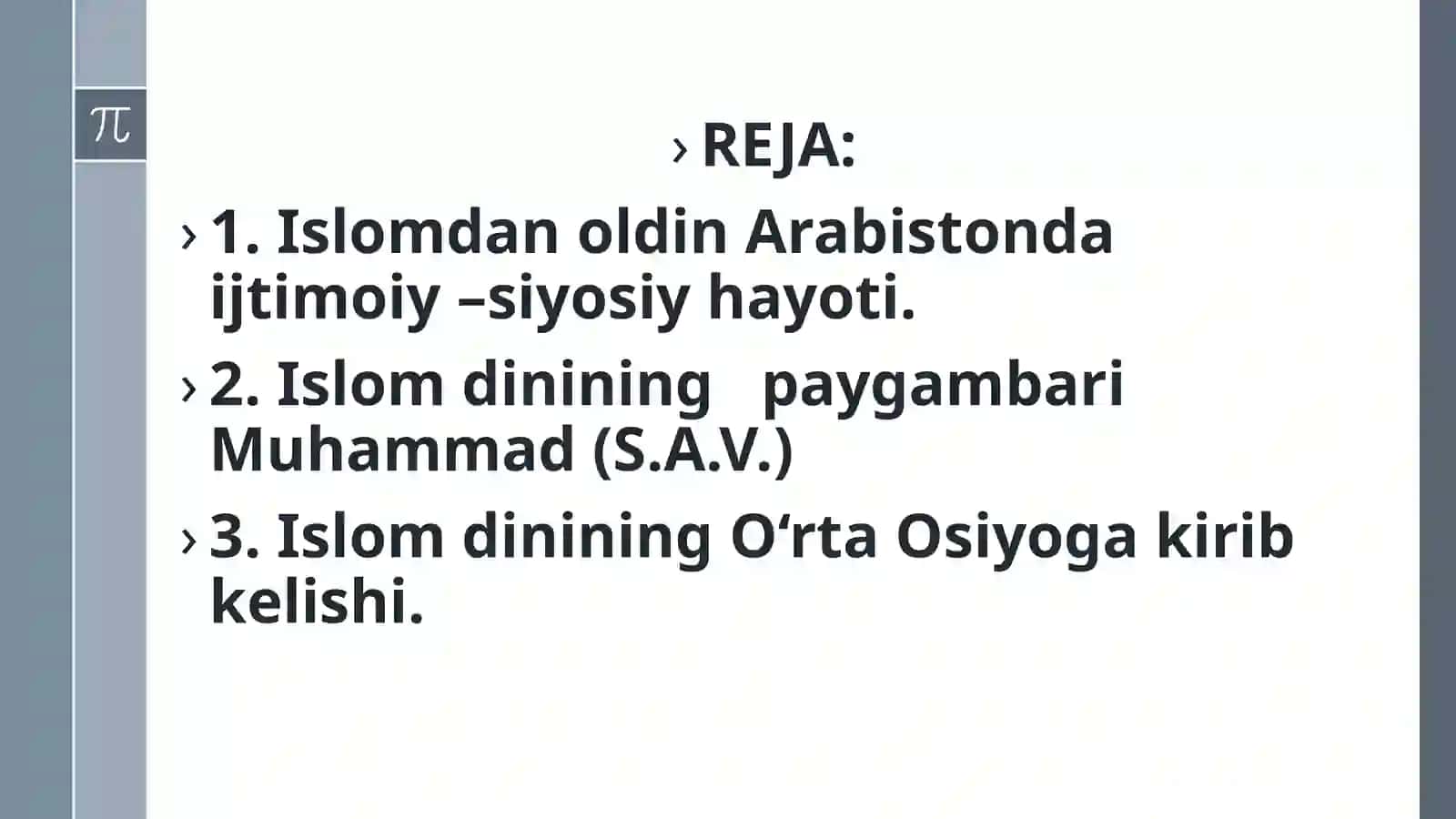 Islomdin oldin Arabistondaijtimoiy –siyosiy hayoti 2