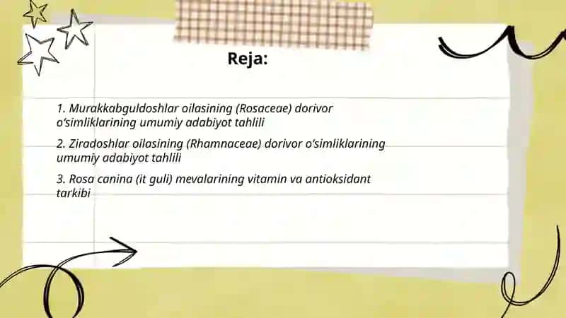 Murakkabguldoshlar va ziradoshlar oilalariga mansub dorivor oʻsimliklar 2