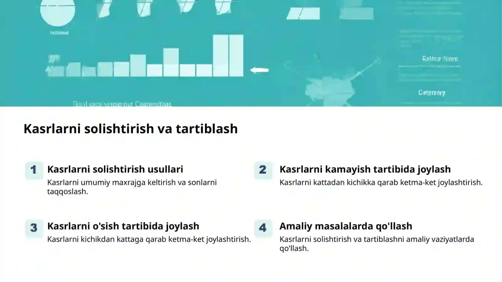 Kasrlar va ular ustida amallar 2