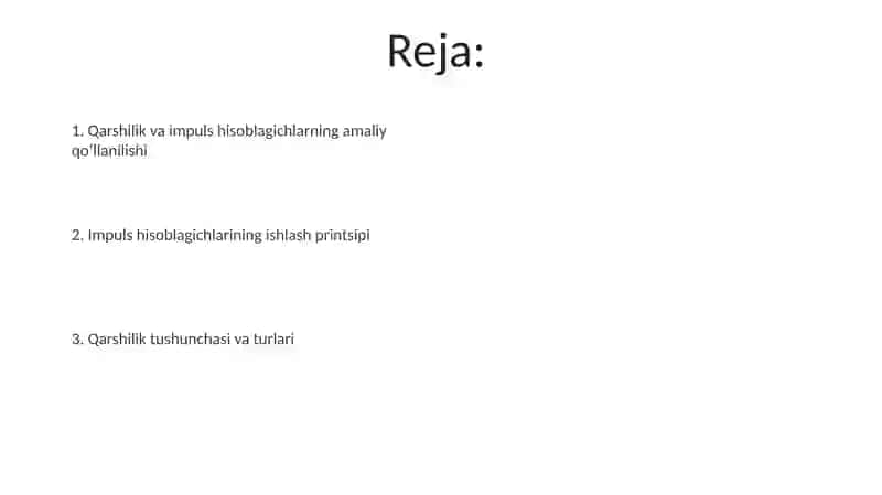 Qarshilik.Inpulsli hisoblagichlar 2