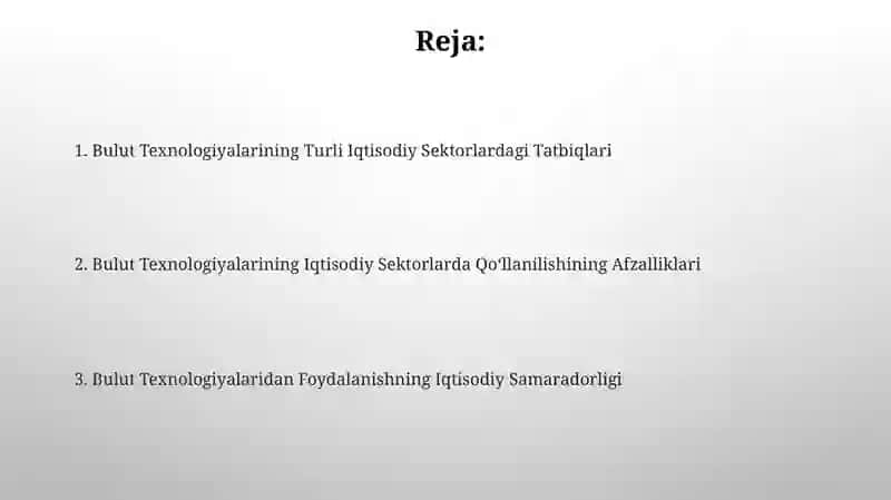 Bulut Texnologiyalari Iqtisodiyotda 2