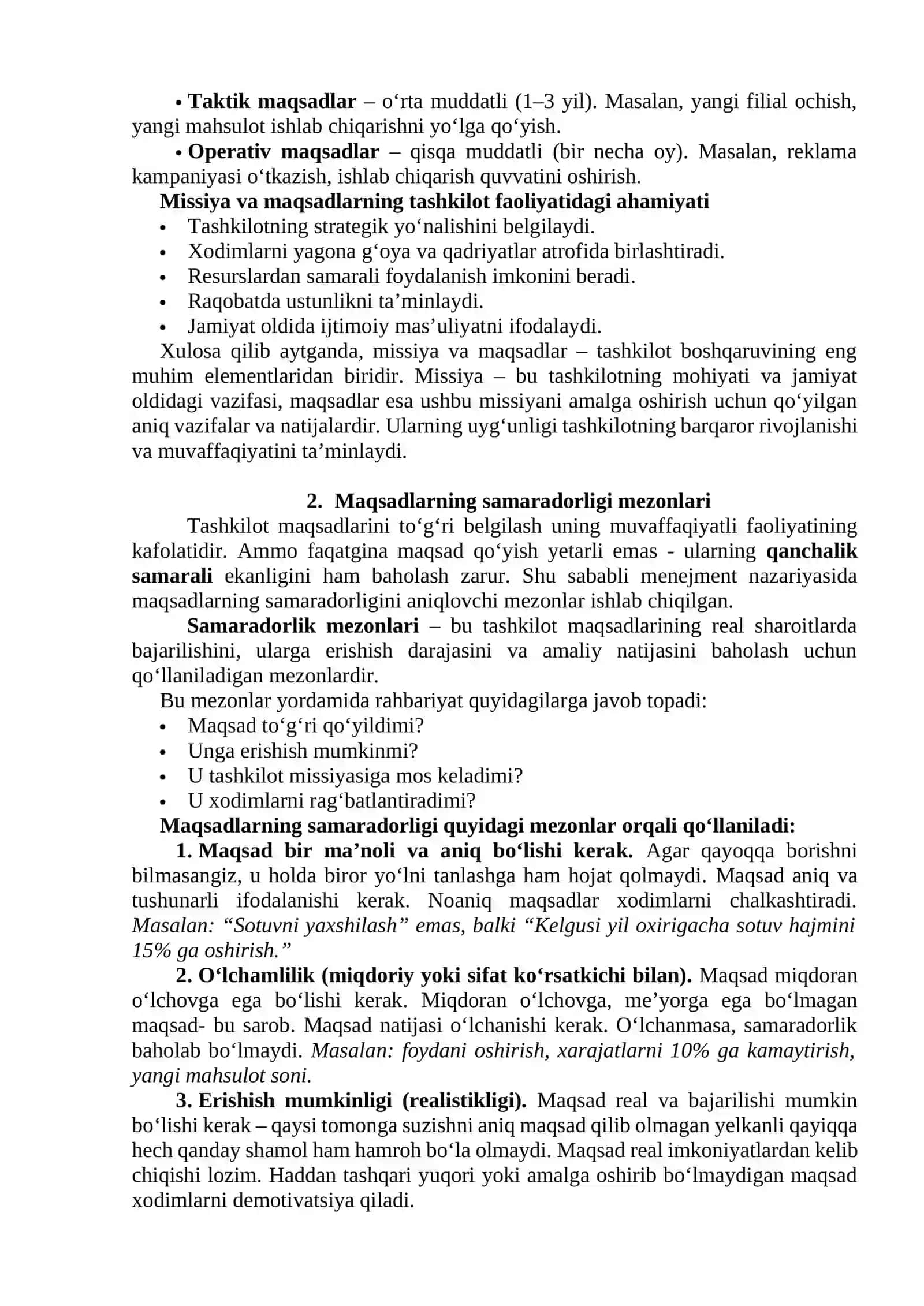 TASHKILOT TURLARI VA TASHKILIY BOSHQARUV TUZILMALARI. 2