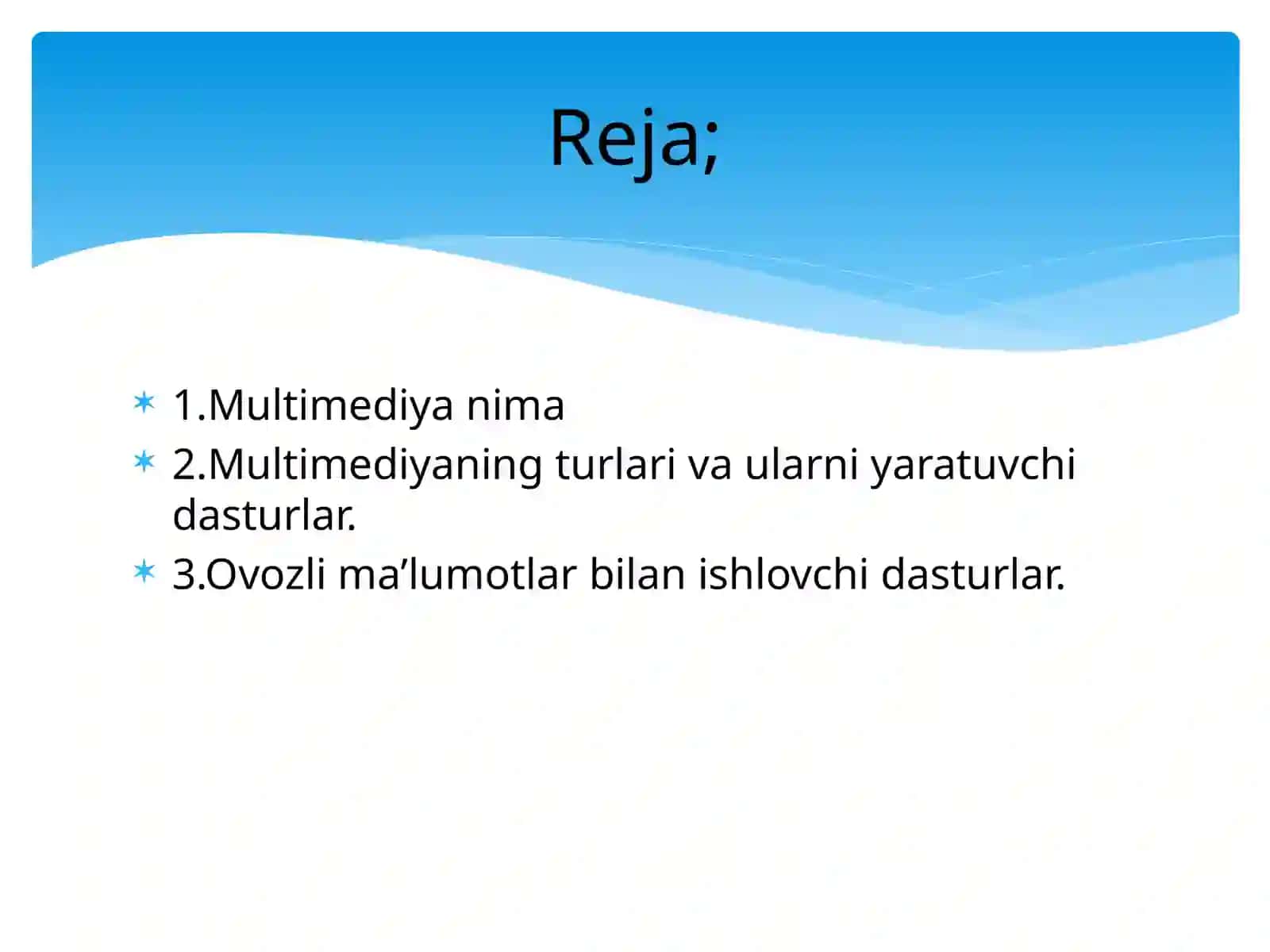 Multimediya tizimlari 2