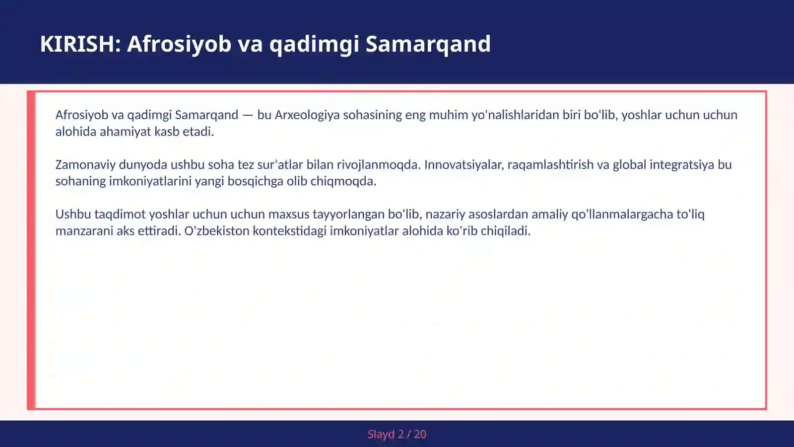 Afrosiyob va qadimgi Samarqand 2
