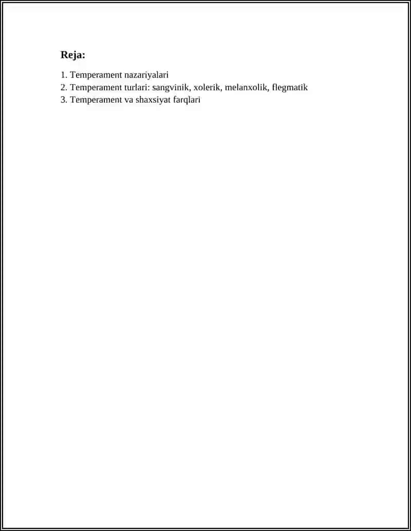 TEMPERAMENT 2