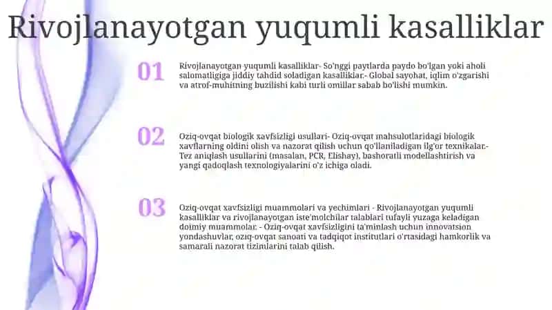 Oziq Ovqat Biologik Xavfsizlikni TaʼMinlashda QoʻLlaniladigan Zamonaviy Usullar 2