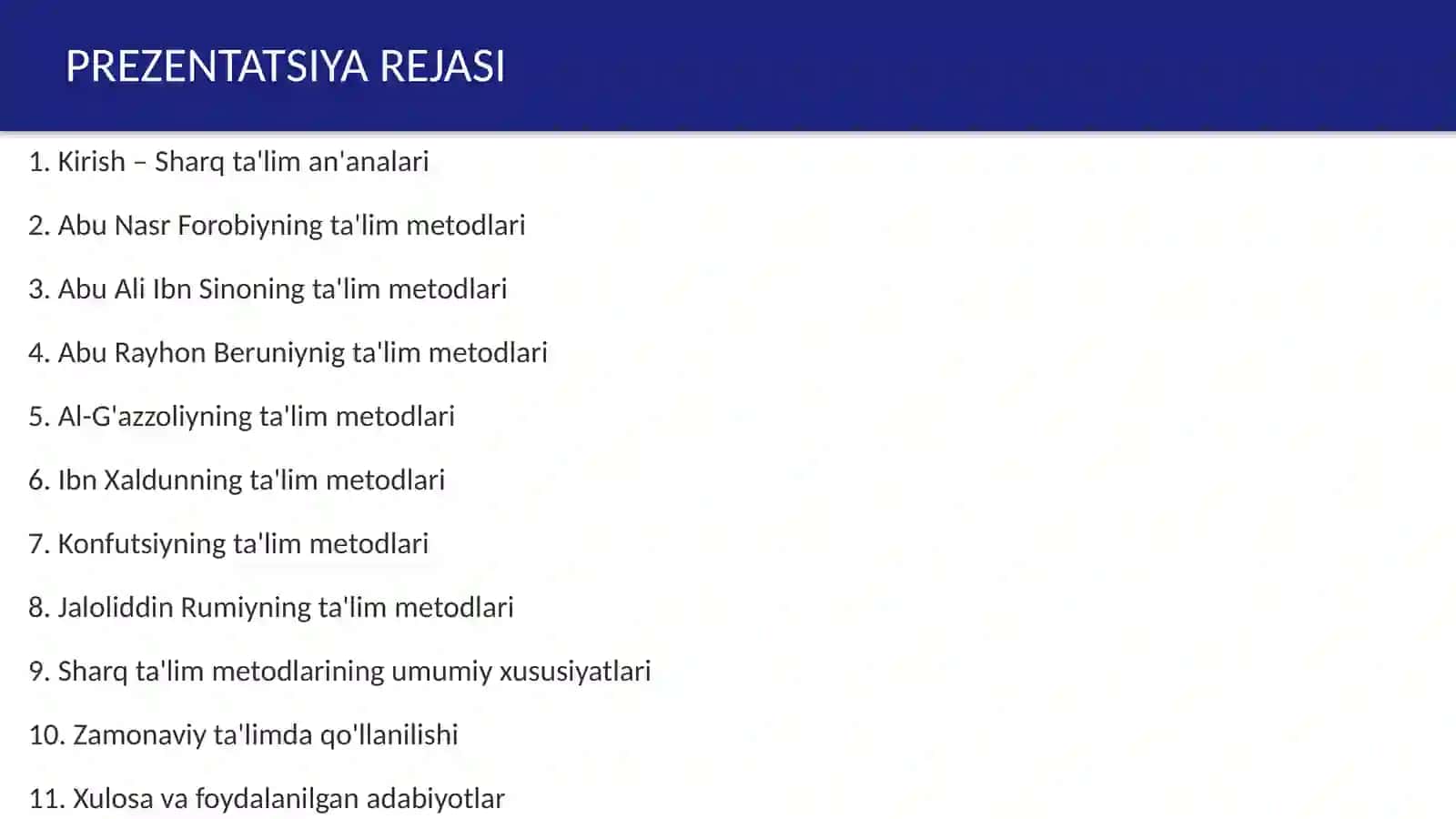 Sharq mutafakkirlarining taʼlim metodlari haqida 2