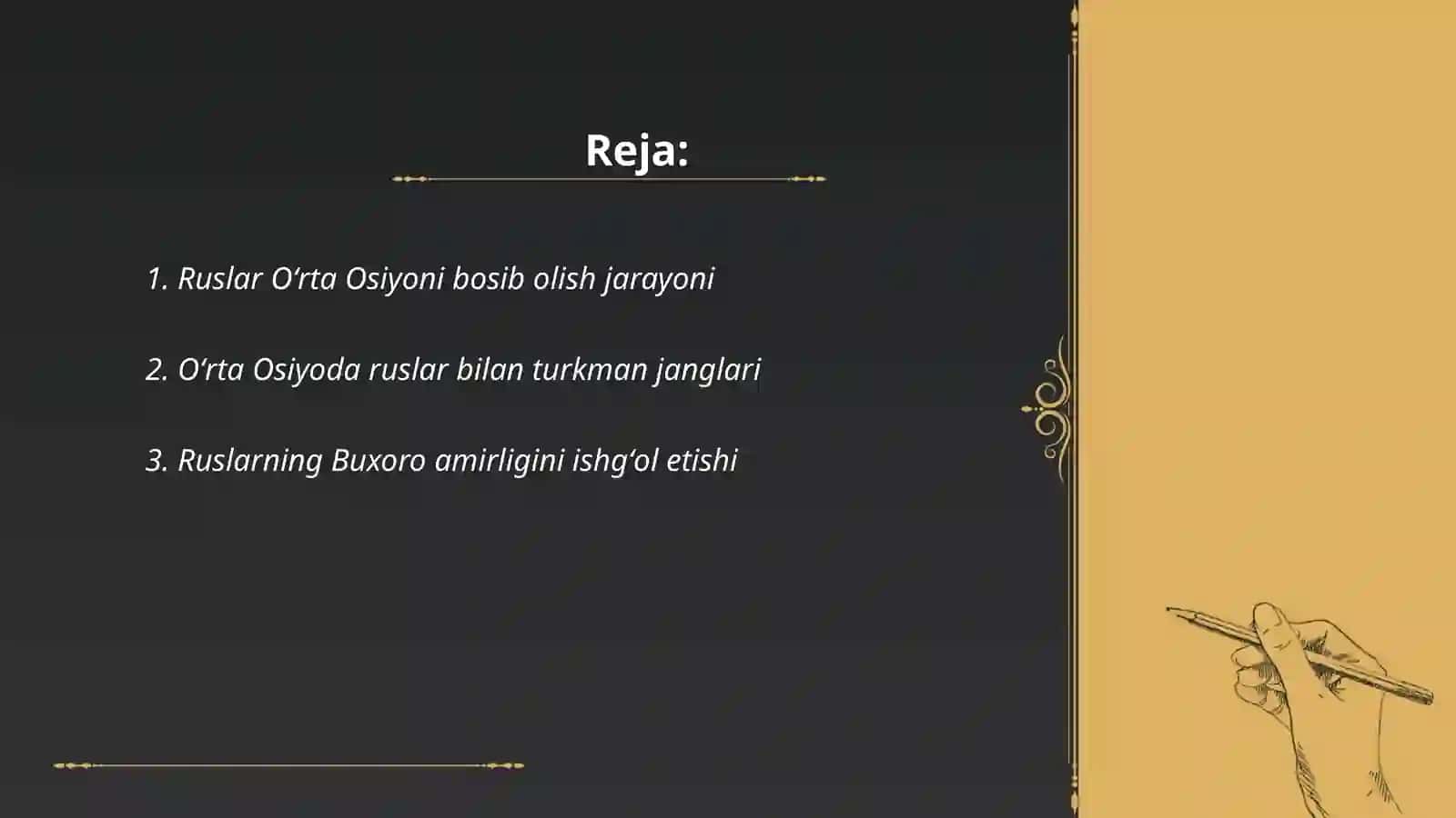 Ruslarni Oʻtra Osiyoni bosib olishiga oid manbalar 2