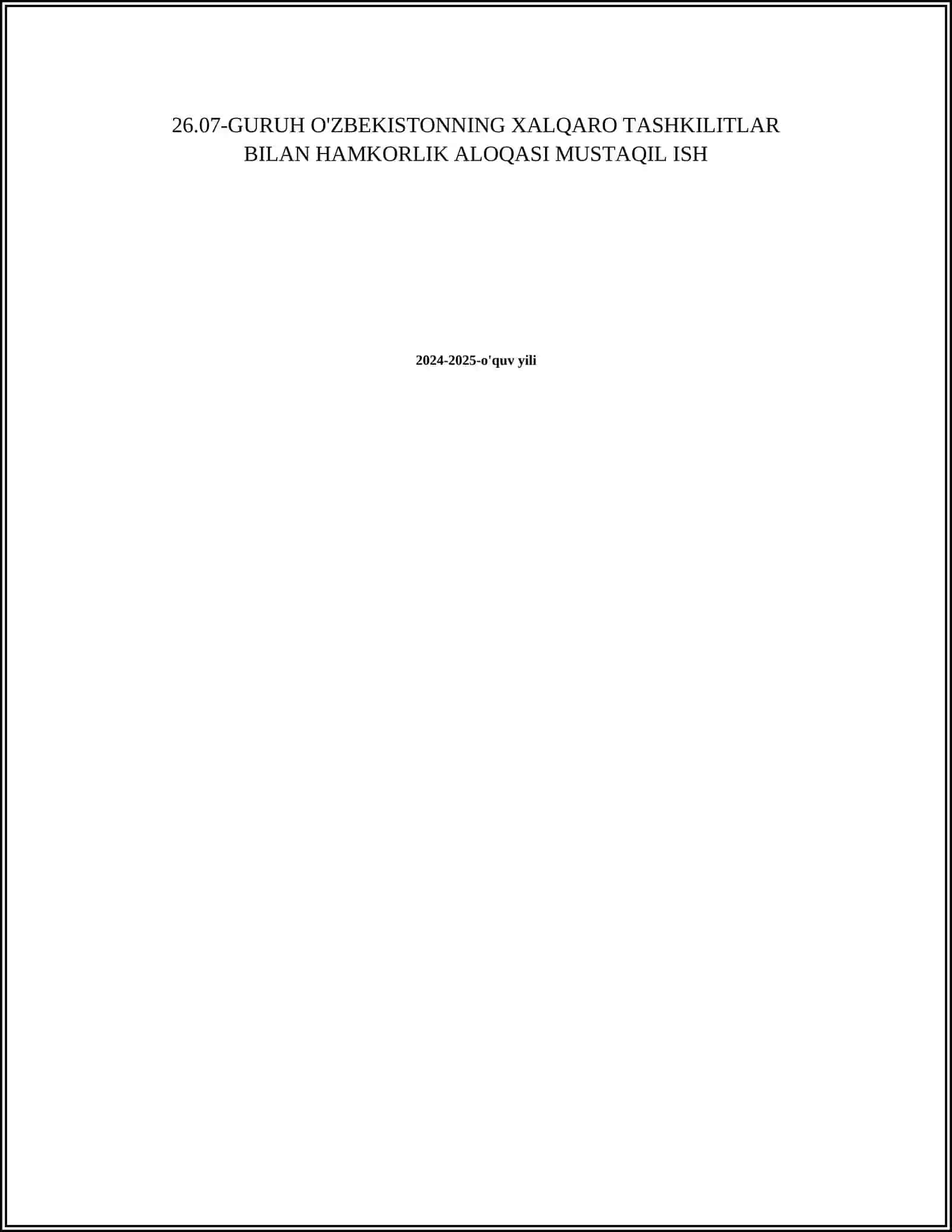URGANCH RANCH TEXNALOGIYALAR UNIVERSITETI MAKTABGACHA TALIM PEDAGOGIKASI VA PISIXALOGIYASI YONALISHI XAITBAYEVA FERUZA SHIXNAZAR QIZI 2