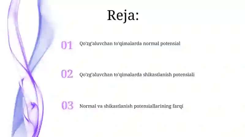 Tirik toʻqimalarda normal va zararlanish potentsiallar farqi 2