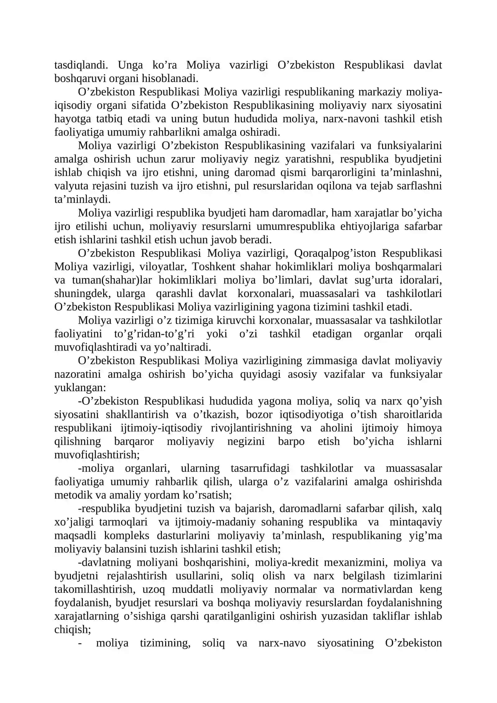MOLIYAVIY NAZORAT OLIB BORUVCHI ORGAN-LAR VA ULARNING MOLIYAVIY NAZORATNI TASHKIL QILISHDAGI O‘RNI 2