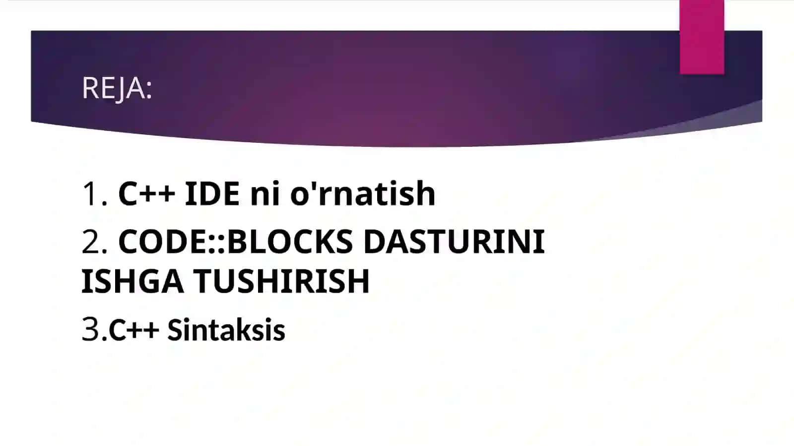 Code::Blocks dasturini o'rnatish C++ oqimlar va amalar 2