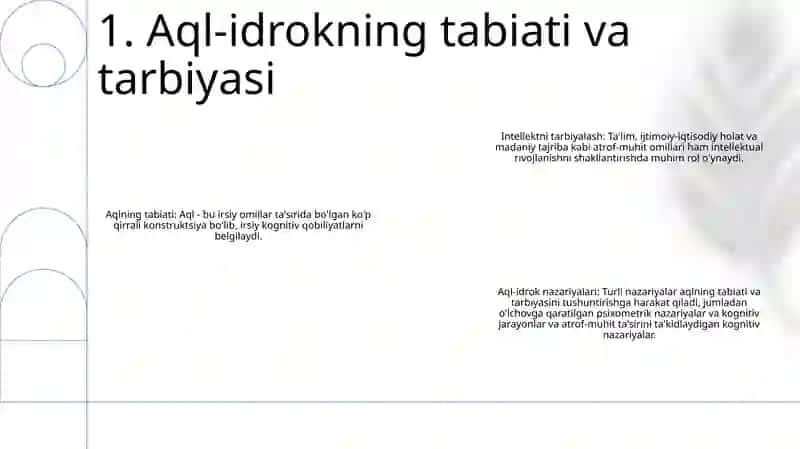 Intelekt Va Kiritivlik Nazarialari 2