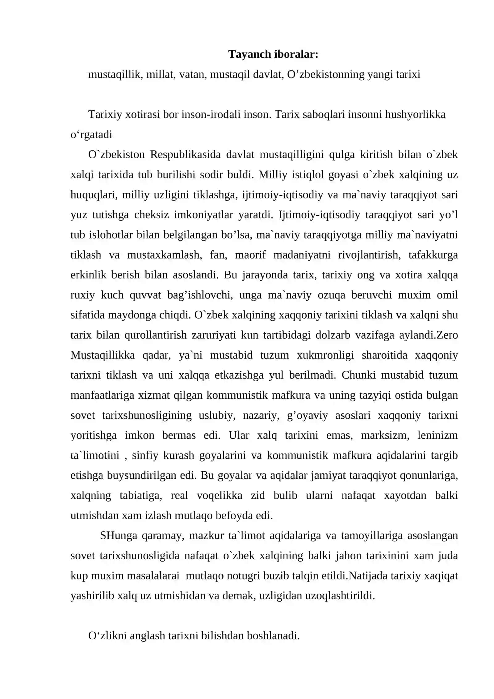 Mustaqillik yillarida O‘zbekistonda tarix fani 2