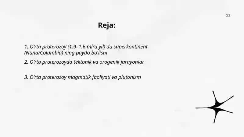 O'rta va kechki proterozoy bosqichi 2