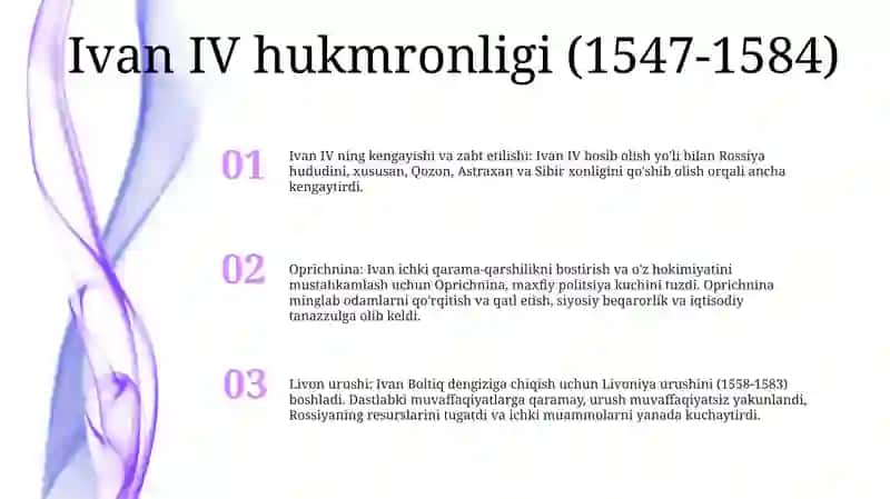XVI – XVII Asr Birinchi Yarmida RusDavlati 2