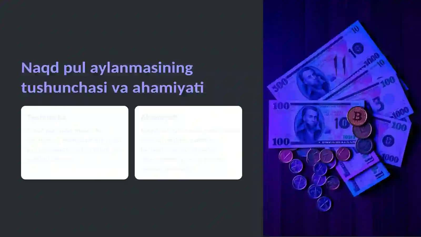 Naqd pul aylanmasining zarurligi 2