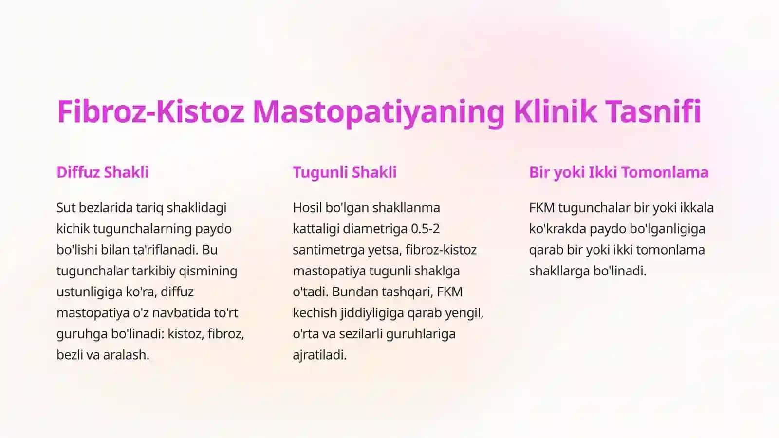 Mastopatiya — Alomatlari, Tasnifi, Sabablari, Tashxislash, Davolash, Oldini Olish 2