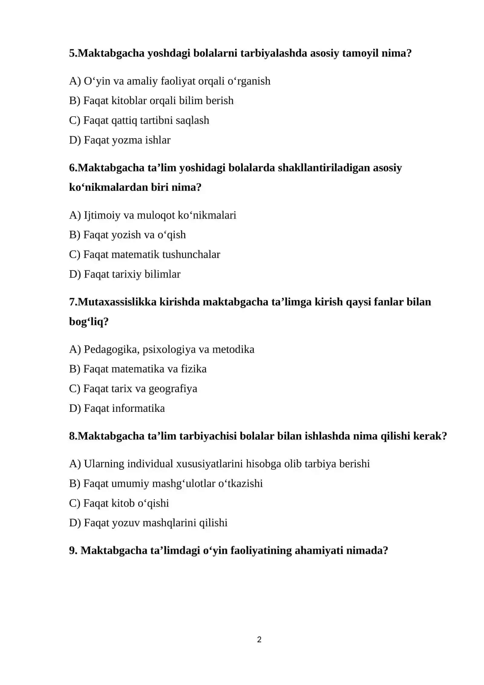 Maktabgacha ta'lim 2