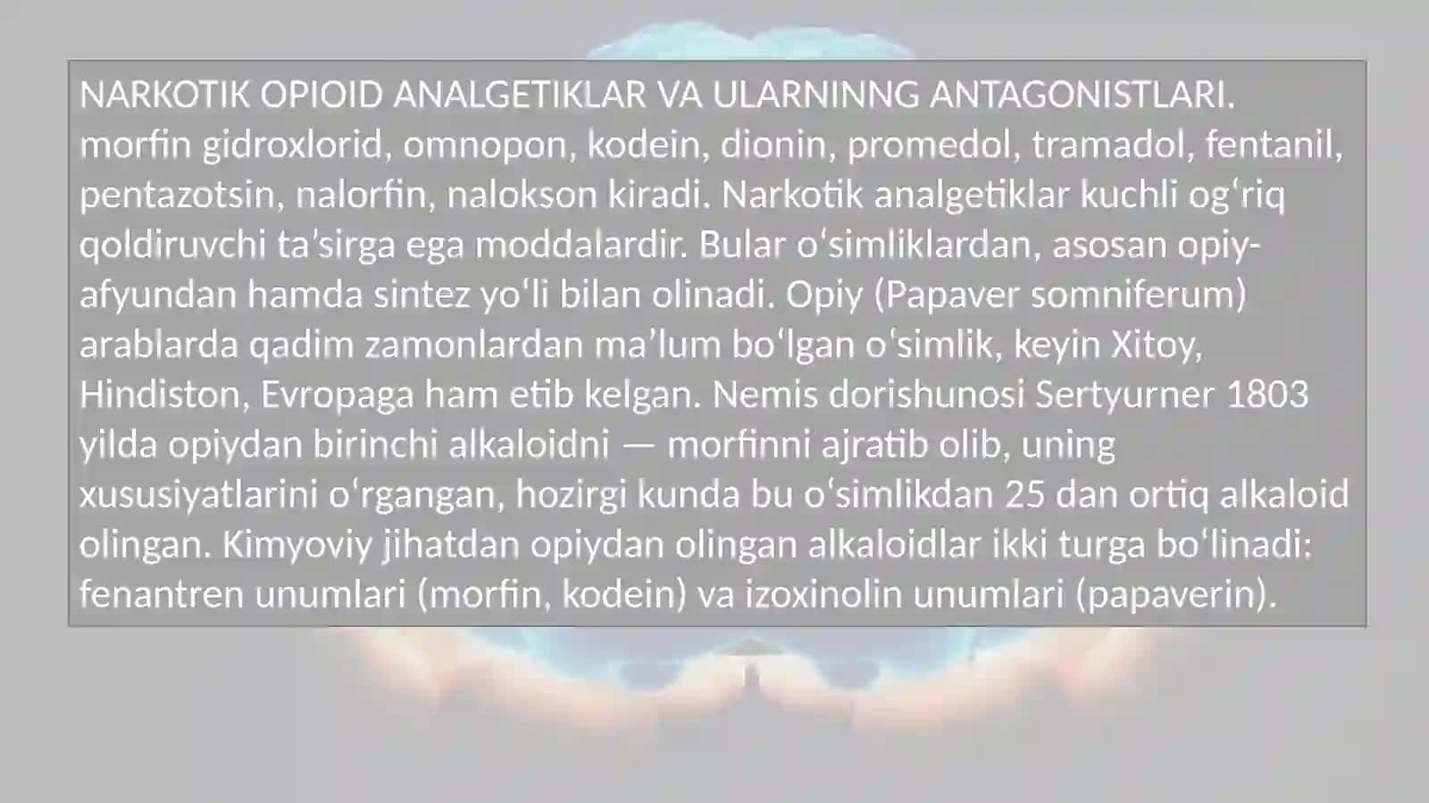 NARKOTIK VA NONARKOTIK ANALGETIKLAR 2