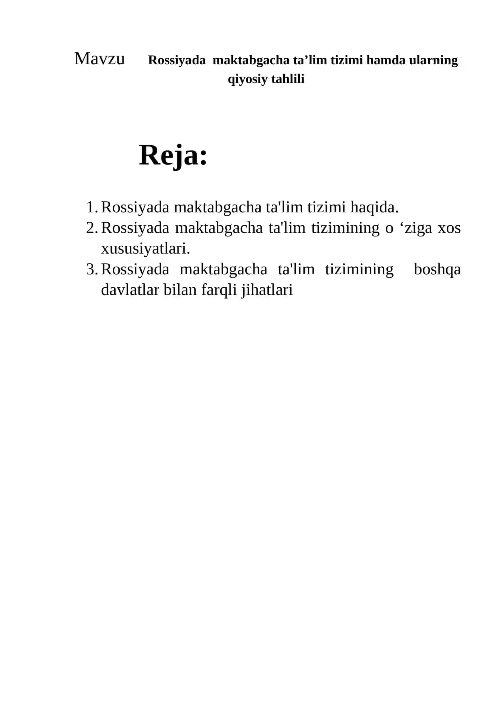 Xorijiy davlatlarda maktabgacha ta’limning qiyosiy tahlili 2