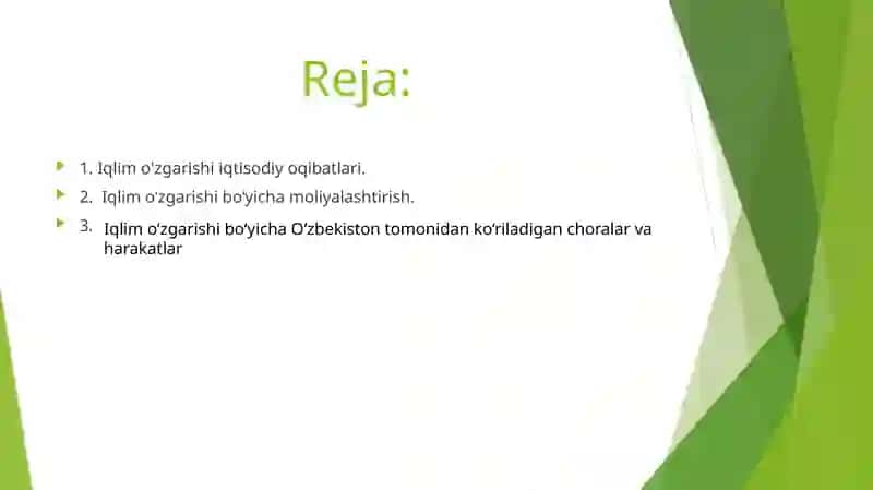 Iqlim o‘zgarishining barqarori iqtisodiy o‘sishg‘a ta‘siri 2