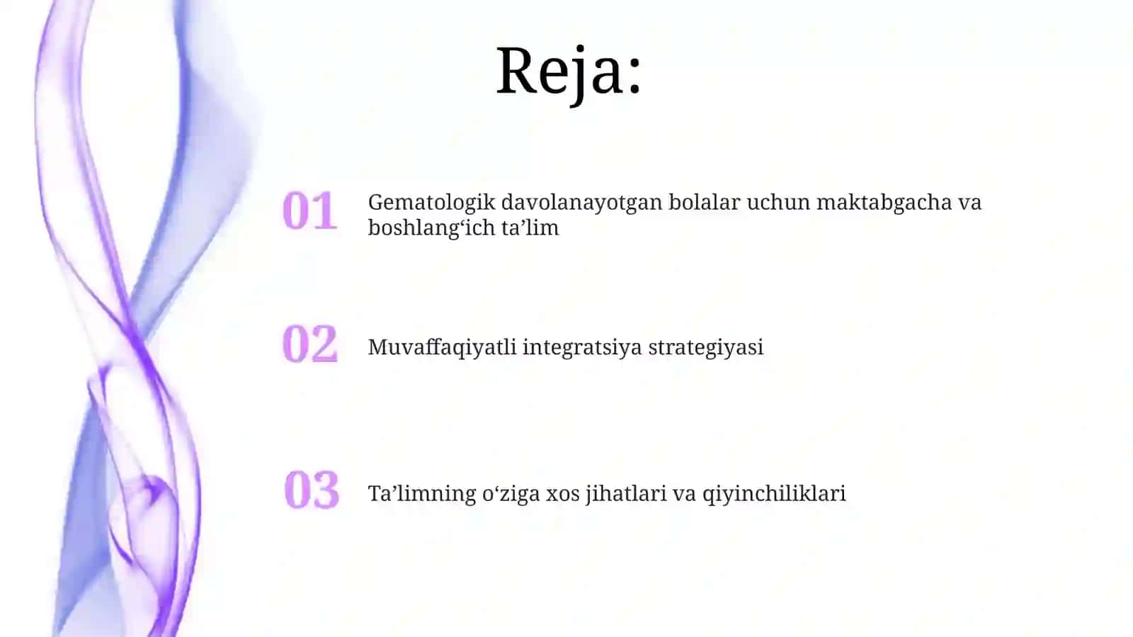 Gematologiyali davolanishda boʻlgan bolalarda maktabgacha oʻrta taʼlim 2
