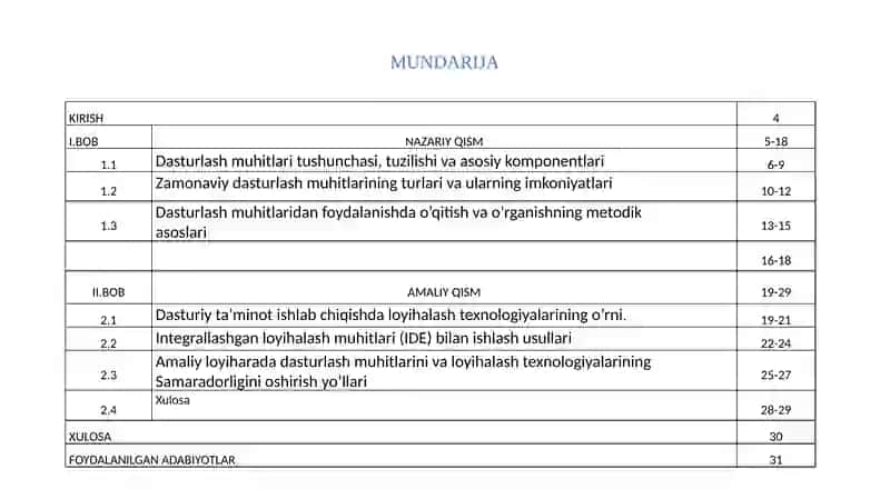 Zamonaviy yo‘nalishlar va rivojlanish tendensiyalari 2