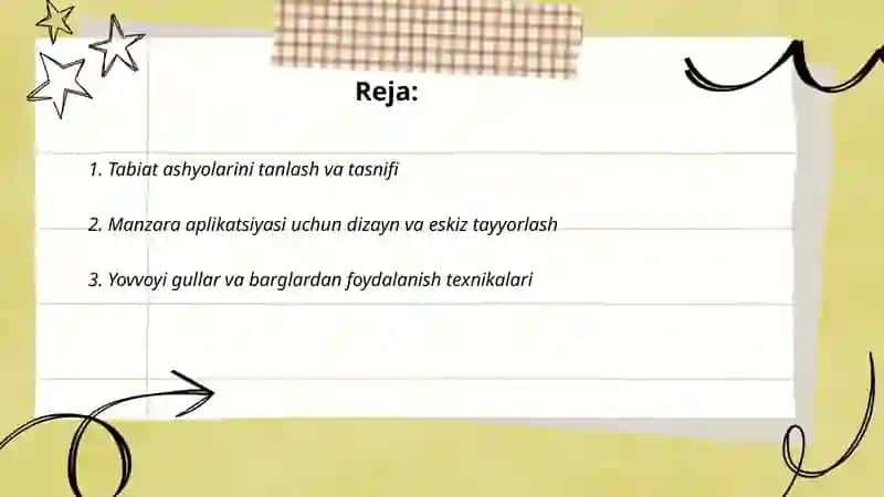 Tabiat ashyolaridan foydalanib manzara aplikatsiyasini yasash 2