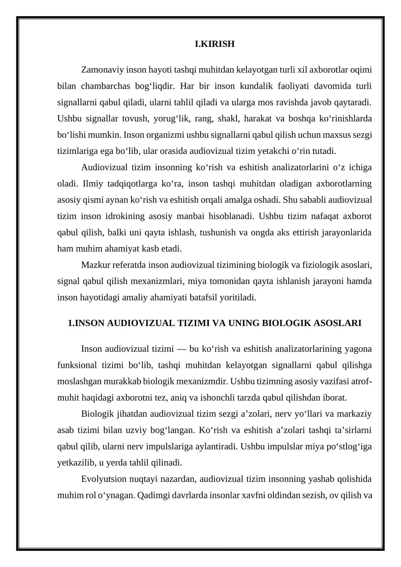 Inson audiovizual tizimining signal qabul qilishdagi roli 2