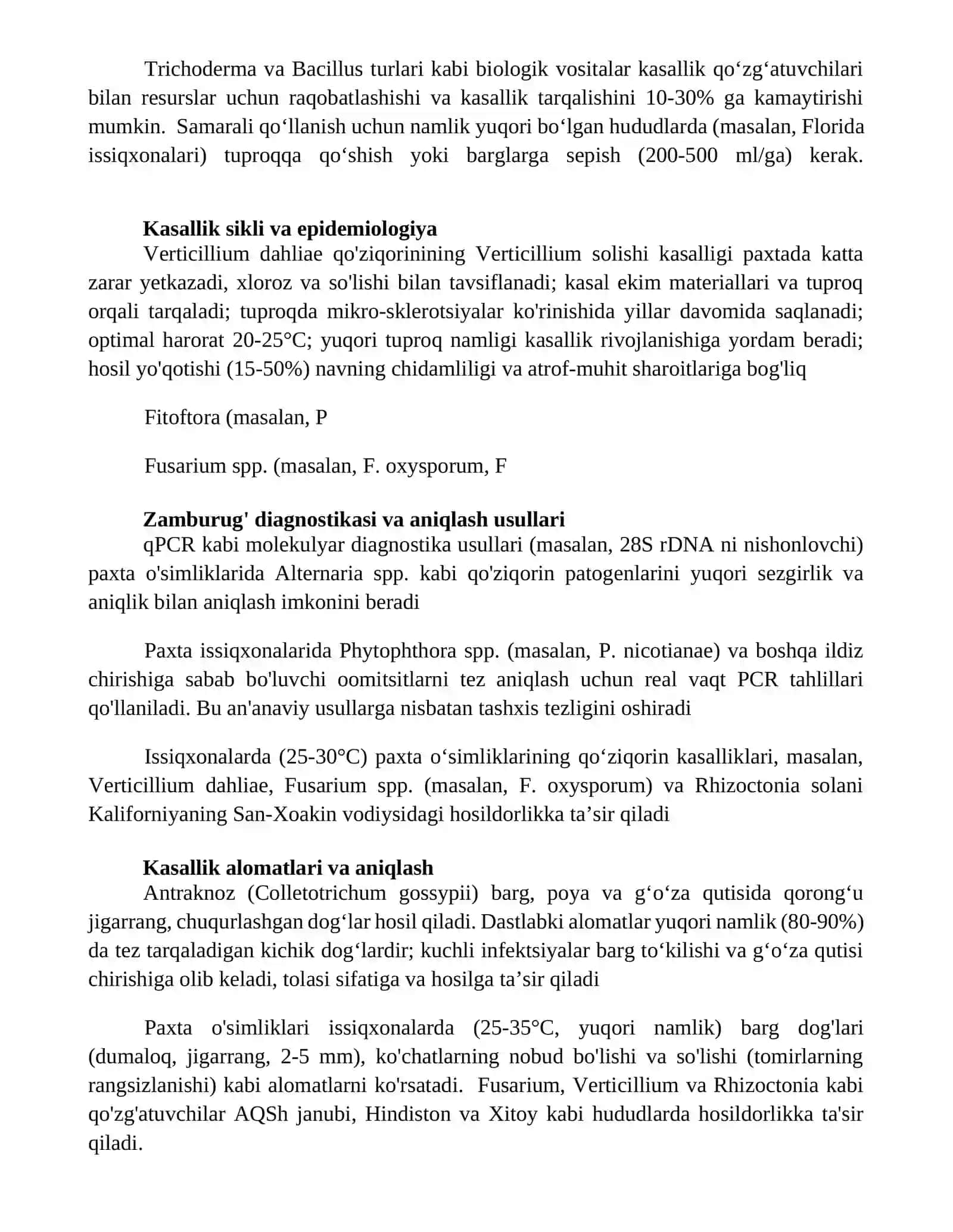 Issiqxonada karam ekinlarining zamburug’li kasalliklari 2