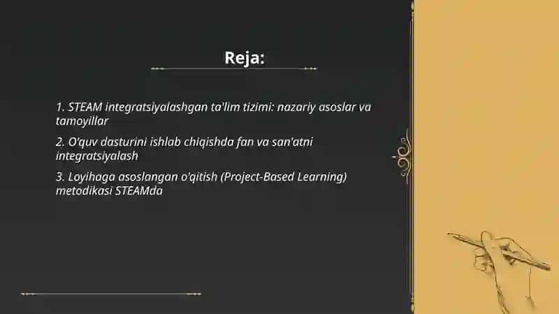 STEAM integratsiyalashgan ta'lim tizimi sifatida 2