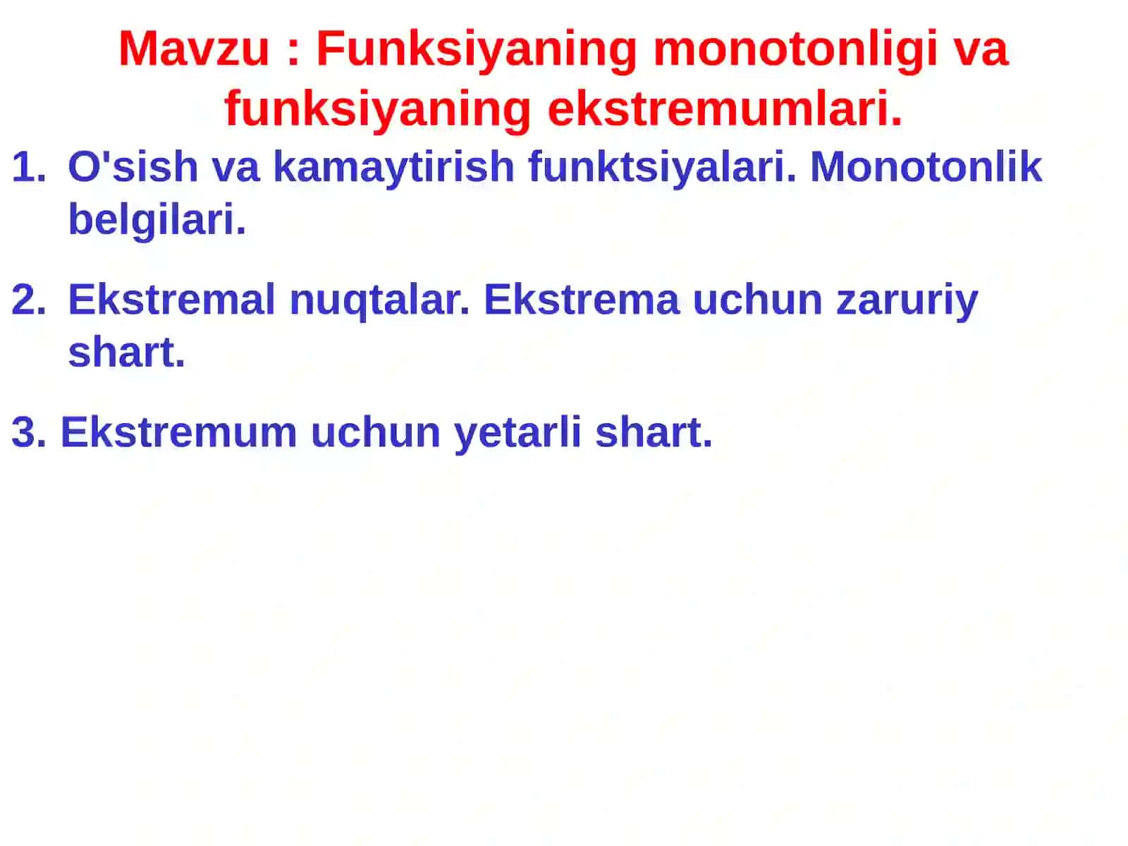 Matematikanalizfanidantayyorlagantaqdimoti 2