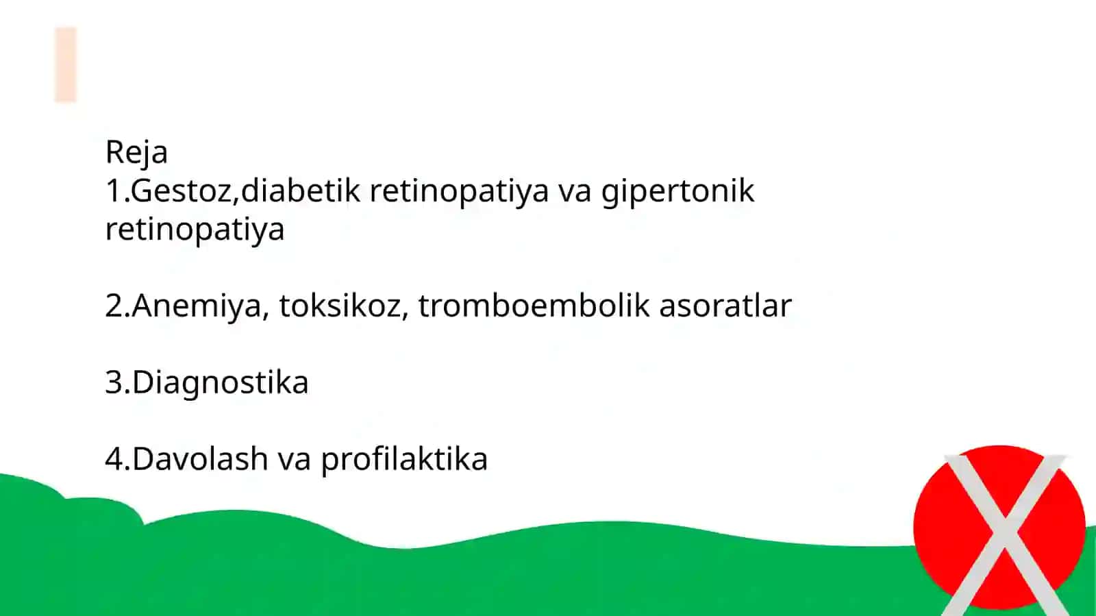Gestoz, diabetik retinopatiya va gipertonik retinopatiya 2