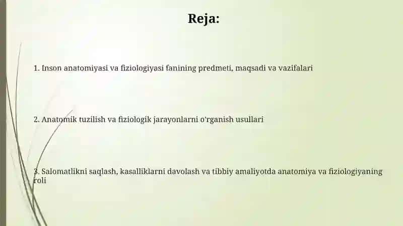 Inson anatomiyasi va fiziologiyasi 2
