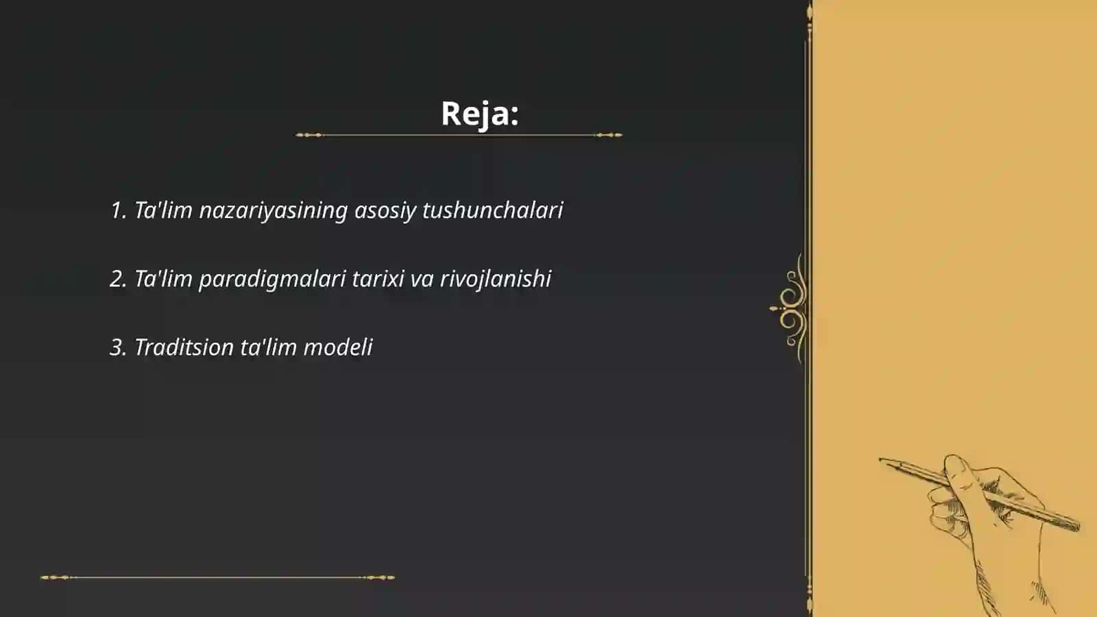 Didaktika ta'lim nazariyasi sifatida. Ta'lim paradigmalari 2