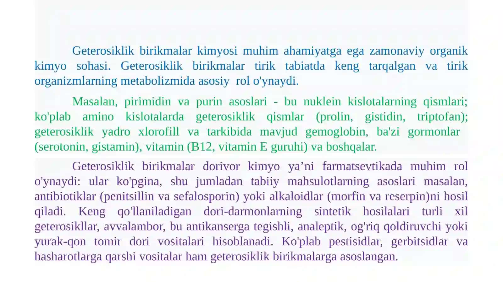 Geterosiklikaromatikbirikmalar vaularningreaksionqobiliyati 2