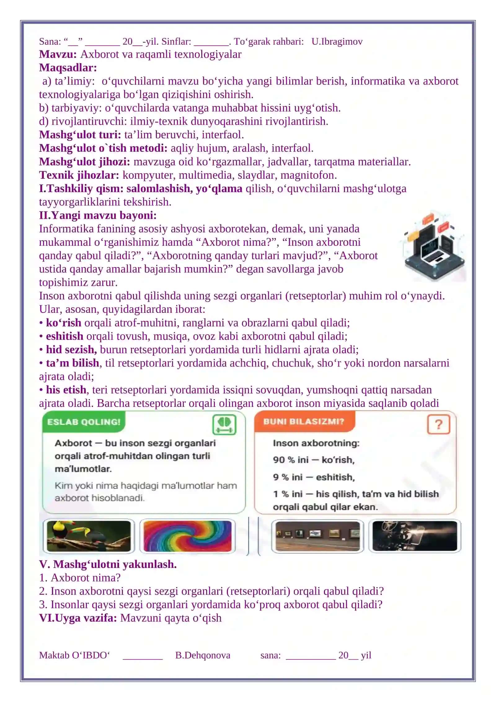 Informatika to'garak konspekti 64-soatlik 2
